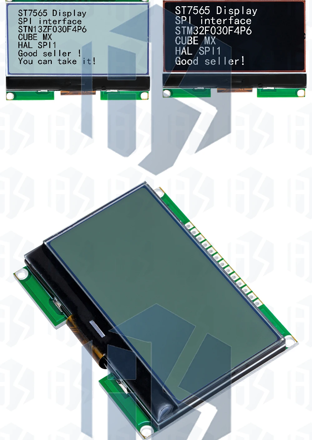 Eggo lcd12864 12864-06d, 12864, LCD-Modul, Zahnrad, mit chinesischer Schrift, Punktmatrix-Bildschirm, SPI-Schnitts telle – Detail 7