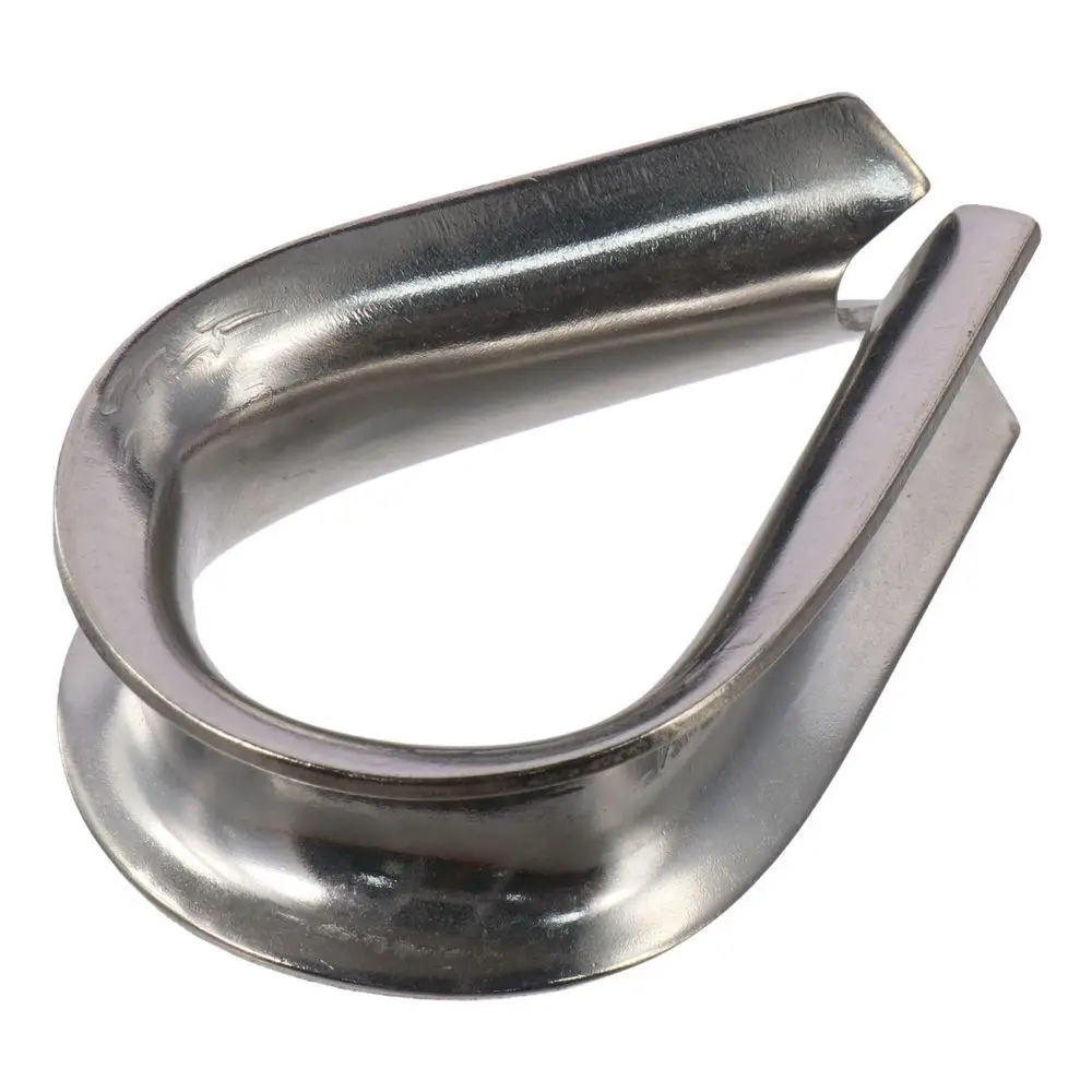 304 Stainless Steel Wire Rope Thimbles U-Shaped Sliver Cable Wire Rope Clamp 20mm Thimbles Ring Clamp Connecting Head