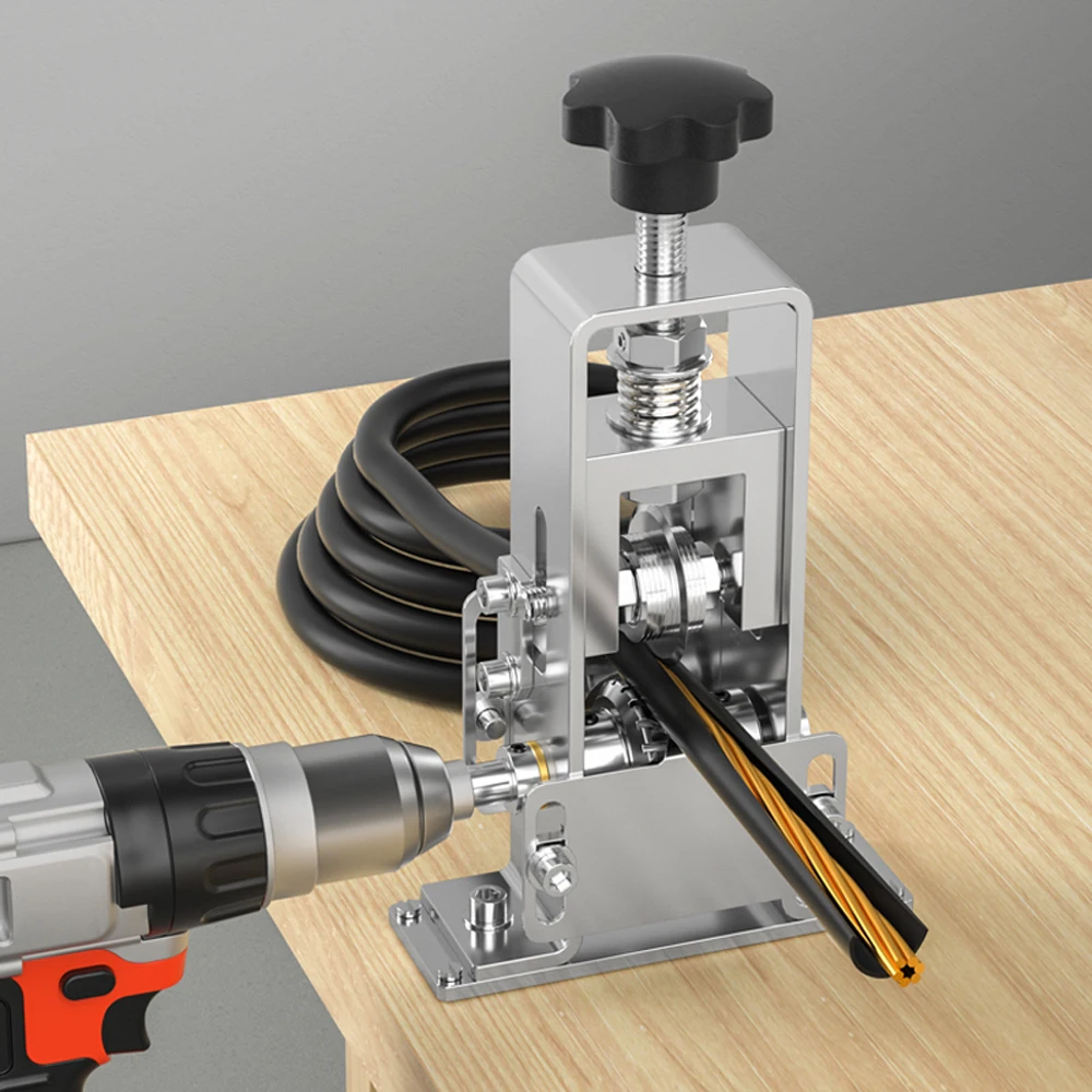 Description Picture 4 of itemWire Stripper Manual Wire Stripping Tool 1-25mm Cable Electric Peeling Machine Hand Crank Support Use with Hand Electric Drill