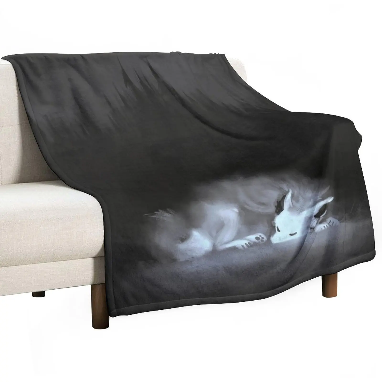 

sleepy soul (sleeping forest spirit creature) Throw Blanket Vintage Blanket sofa bed Soft Blanket