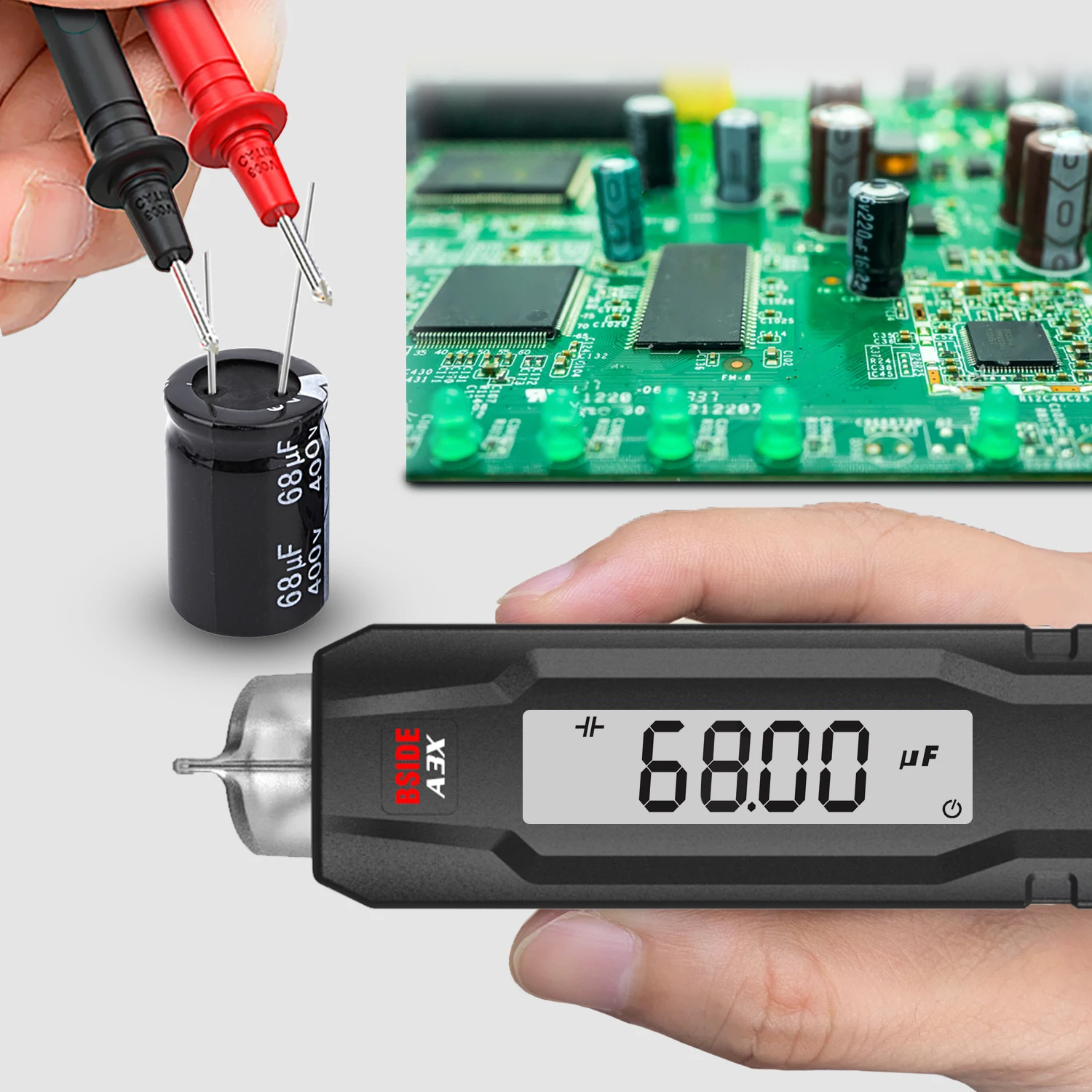 BSIDE Smart Digital Multimeter Pen Type True RMS Voltmeter DC AC