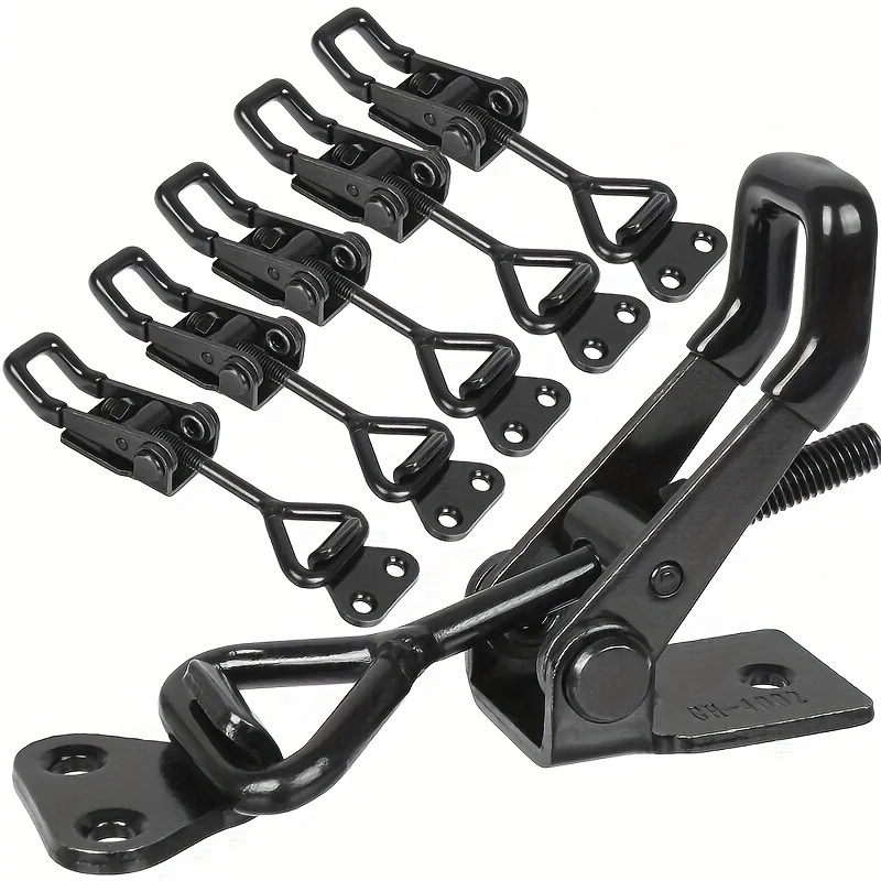 Heavy-Duty Metal Toggle Latch Clamp Adjustable Pull Hasps Quick Release Clamp Anti-Slip Push Pull Toggle Tools 2/6 Pcs