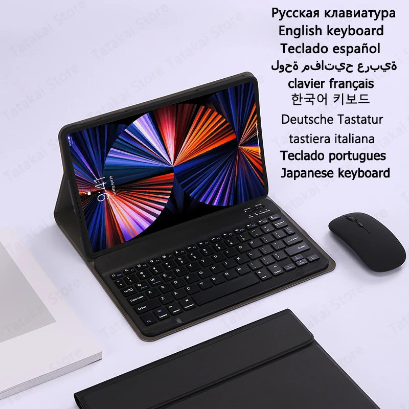 Capa de Teclado para Oppo Pad Neo Oppo Pad Air2 Air Tablet Oneplus Pad go Case com Teclado Russo Espanhol Inglês