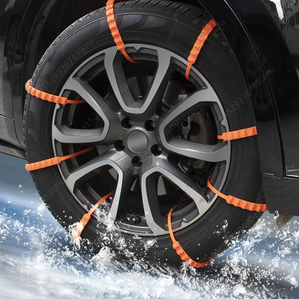 40-10pcs Nylon Anti-skid Wheel Tyre Cable Belt Disposable Car Tires Snow Chain Antiskid Snow Tire Emergency Cable Belt Chains