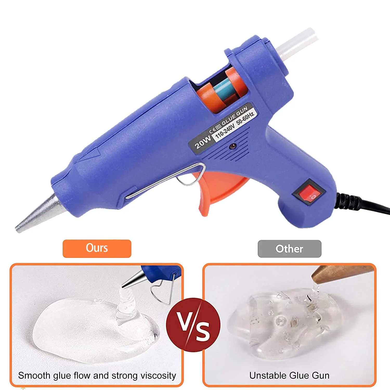20W Hot Melt Glue Gun Car Fast Heating Glue Gun for Cars Body Dent