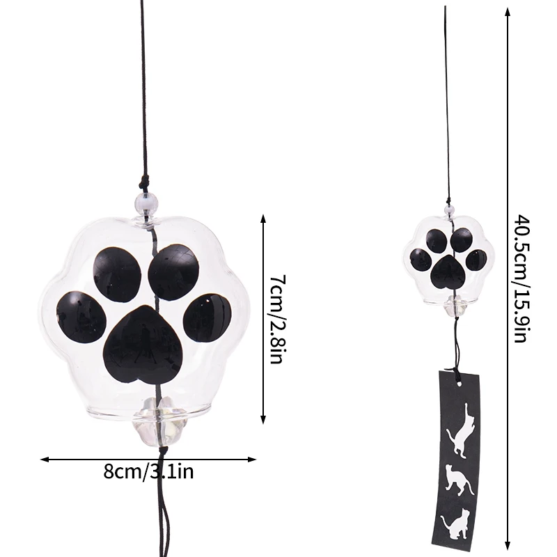 Kawaii Sakura Stained Glass Wind Chime - Aesthetic Room Decor with Harmonious Bell Sounds