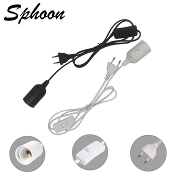 램프 베이스 홀더 전원 코드 케이블, E26, E27, EU, 미국 걸이식 펜던트, LED 조명 기구, 스위치 소켓 코드 어댑터, 1.8m
