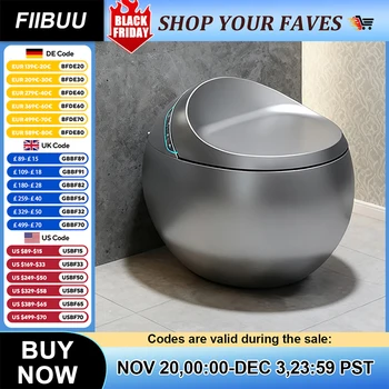 โถสุขภัณฑ์อัจฉริยะพร้อมระบบชำระล้างอัตโนมัติ เบาะนั่งอุ่น หัวฉีดน้ำอุ่น กำจัดกลิ่น อบแห้งด้วยลม รีโมทคอนโทรล จอแสดงผล LED อัจฉริยะ 1