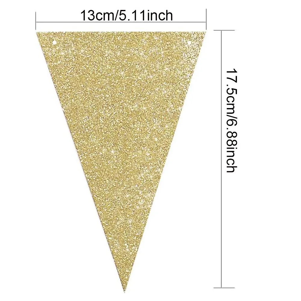 Purple Gold Triangle Banners for Graduation Party Decor/Purple Birthday Party Decor/Triangle Bunting Banners for Purple Wedding party decorations birthday banner wedding decor supplies