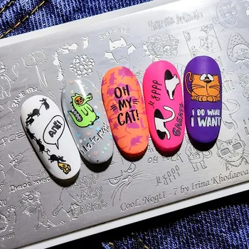 XMQ NAIL ART STAMPING PLATES COOL DESIGNS TEMPLATE BIRDS LEAVES IAGEPLATES 1