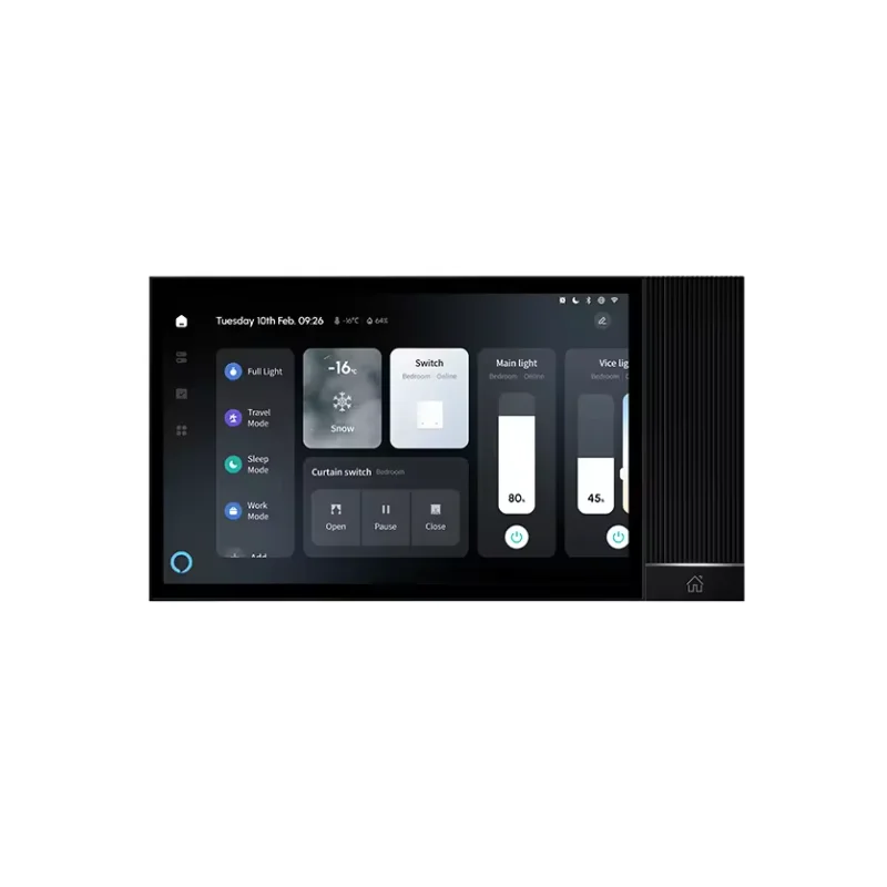 מערכת אנדרואיד 11 לבית חכם עם מגבר קיר אודיו 2+16G TUYA פאנל בקרה מסך מגע 8 אינץ 'בלוטות' נגן מוזיקה