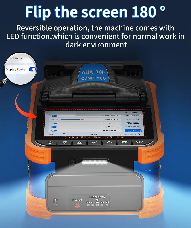 A-5/FS-60F/AUA-70F Optical Fiber Fusion Splicer 6 Motor Multilingual SM MM Fiber