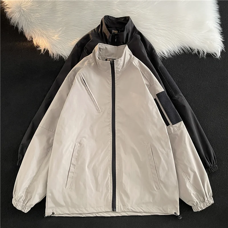 

Autumn Fashion Personalized Solid Color New Design Zipper Long Sleeve Shirt Men's Youth Popular Versatile Shirt Jacket B55