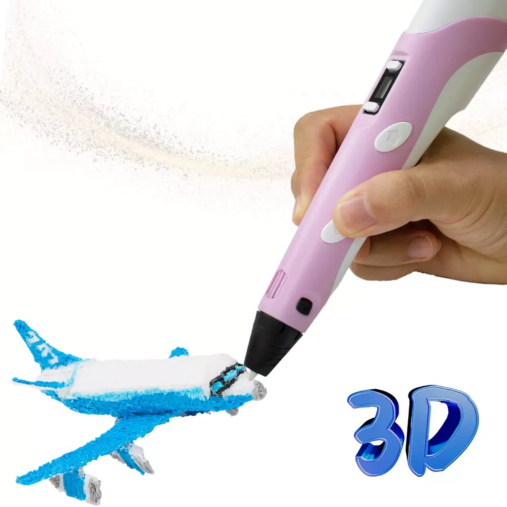 어린이를 위한 원래 3D 펜 PLA 필라멘트 장난감, 3D 드로잉 인쇄 연필 LCD 화면 어린이 크리스마스 생일 선물