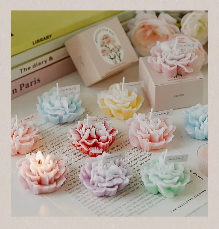Handmade Carnation Scented Soy Wax Candle for Aromatherapy & Home Decor