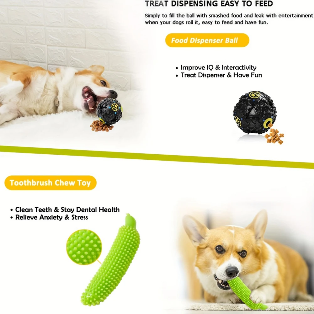 25 Pack Various Dog Chew Toys for Puppy Dog Entertainme Toy with Ropes Treat Ball and Squeaky Puppy Toys for Teething Small Dogs