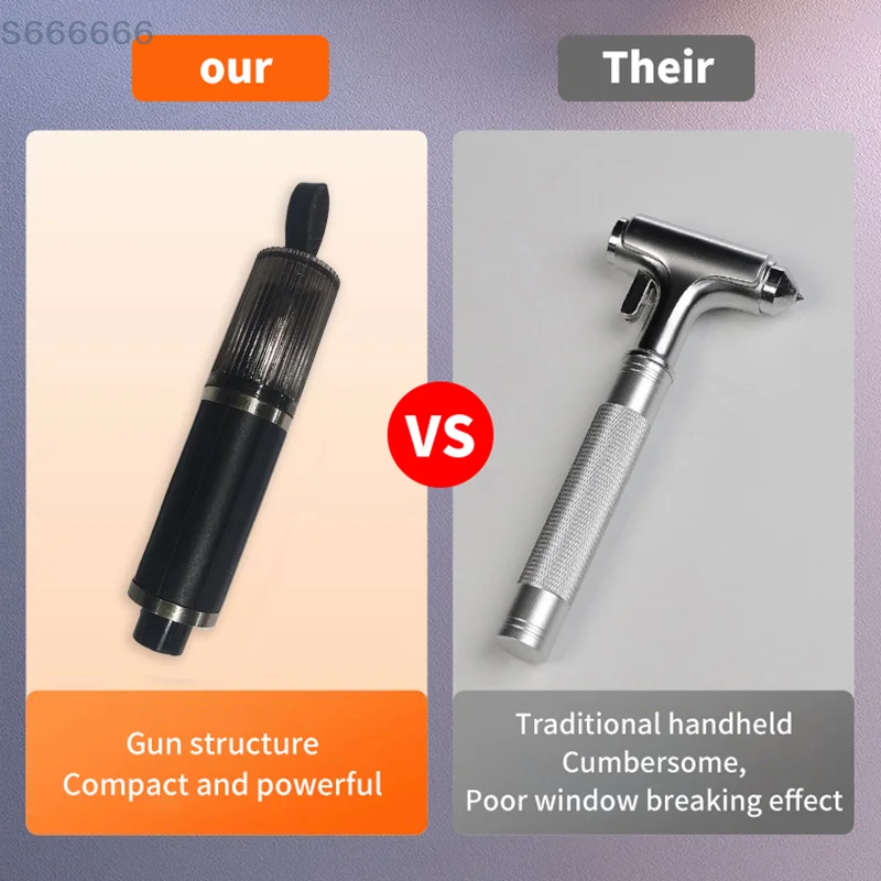 Safety Hammer Car Window Breaker Keychain Emergency Escape Tool Auto Safety Seatbelt Cutter Life Hammer Break Glasses Cut Belt.
