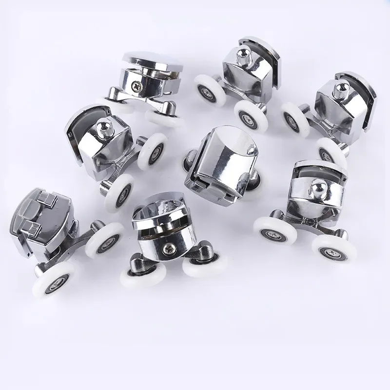 Description Picture 5 of item23/25/27mm Zinc Alloy Double-Wheel Sliding Shower Door Roller Bearing Wheel Runners Replacement for 12-14mm glass