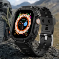 Bracelet intégré en TPU pour Apple Watch Series 9 8 7 6 SE 5 4 3 2 1, bracelet de sport pour iWatch 38/40/41/42/44/45/49mm 1