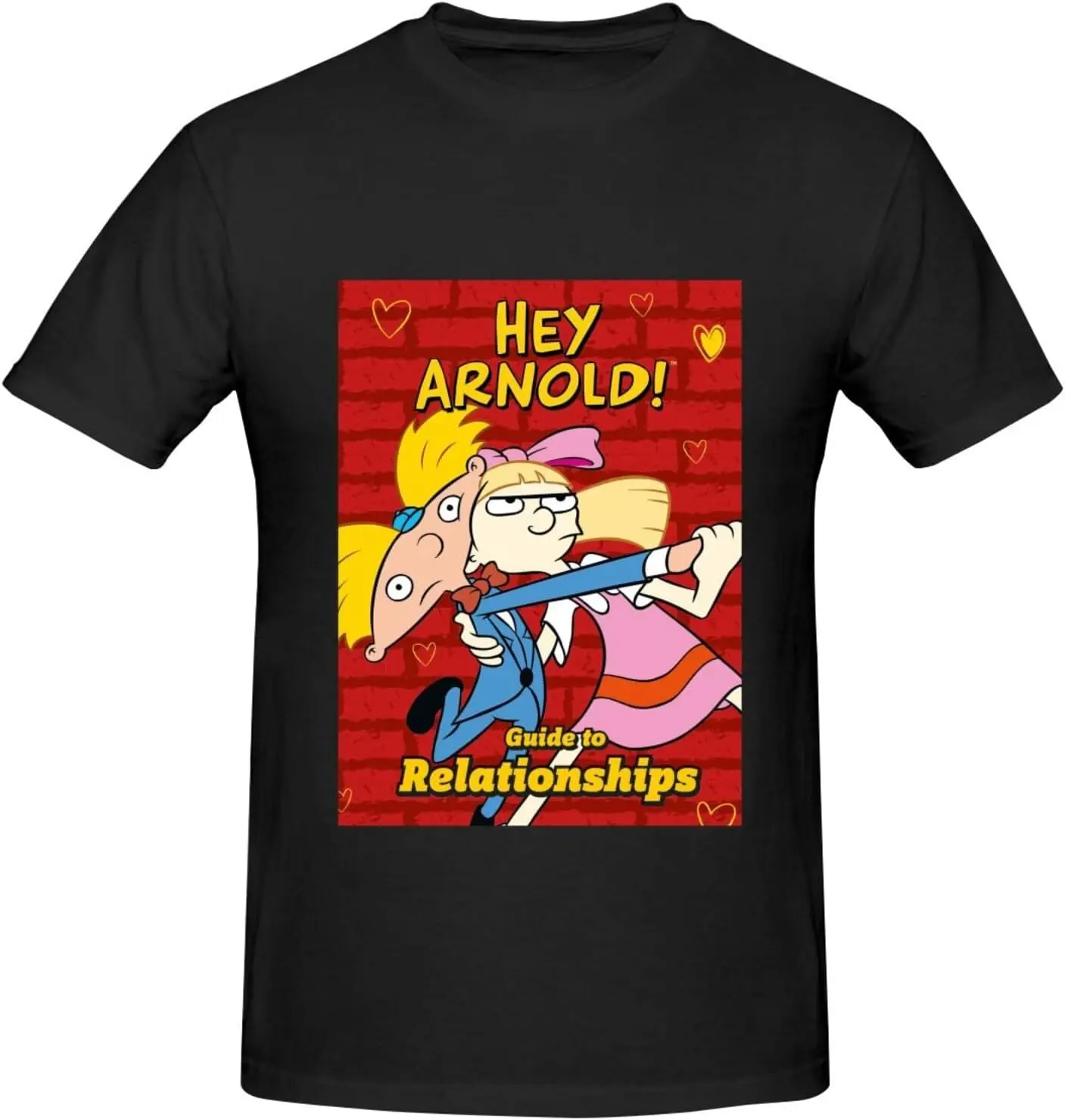 

Hey Arnold! Men's T-Shirt Basic Short Sleeve Tee Classic Youth Memory Casual Top