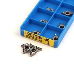 DCGT070202 DCGT070204 DCGT0702028 DCGT11T302 DCGT11T304 DCGT11T308 AK H01 Aluminum cutter blade Insert Cutting Tool CNC