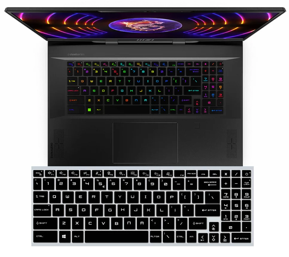 Cover Per Tastiera Per Laptop Skin Per Msi Stealth 17 Studio / Stealth 16 Studio Msi Sword 15 17 Crosshair 15 17 Msi Pulse Gl66 Gl76