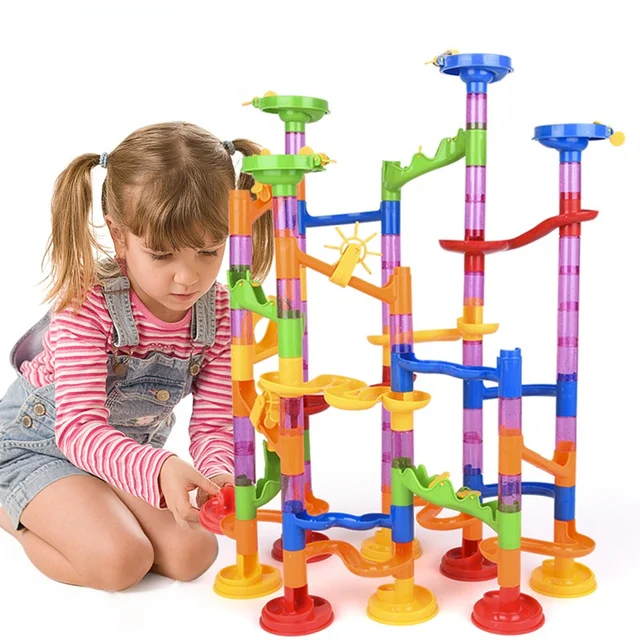 DIY Marble Run Building Blocks Maze Balls Track Slide Toys For Children Creativity Constructor Educational Toys Children Gift 1