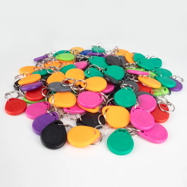 100pcs RFID TK4100 Read-only Keykobs Smart Card Of ID Key Tags Key Fobs 125KHz ID Card Access Control (NOT COPY,NOT Writable) 6