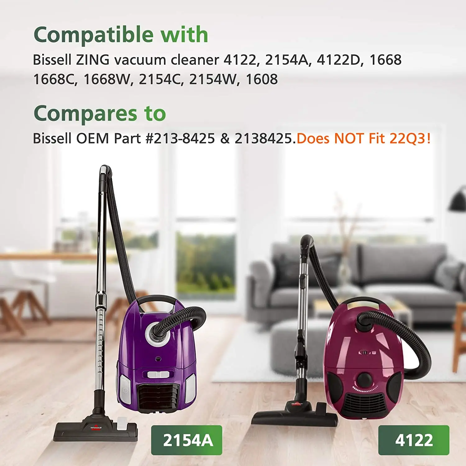 Bissell Zing 4122 2154A Canister Vacuum 