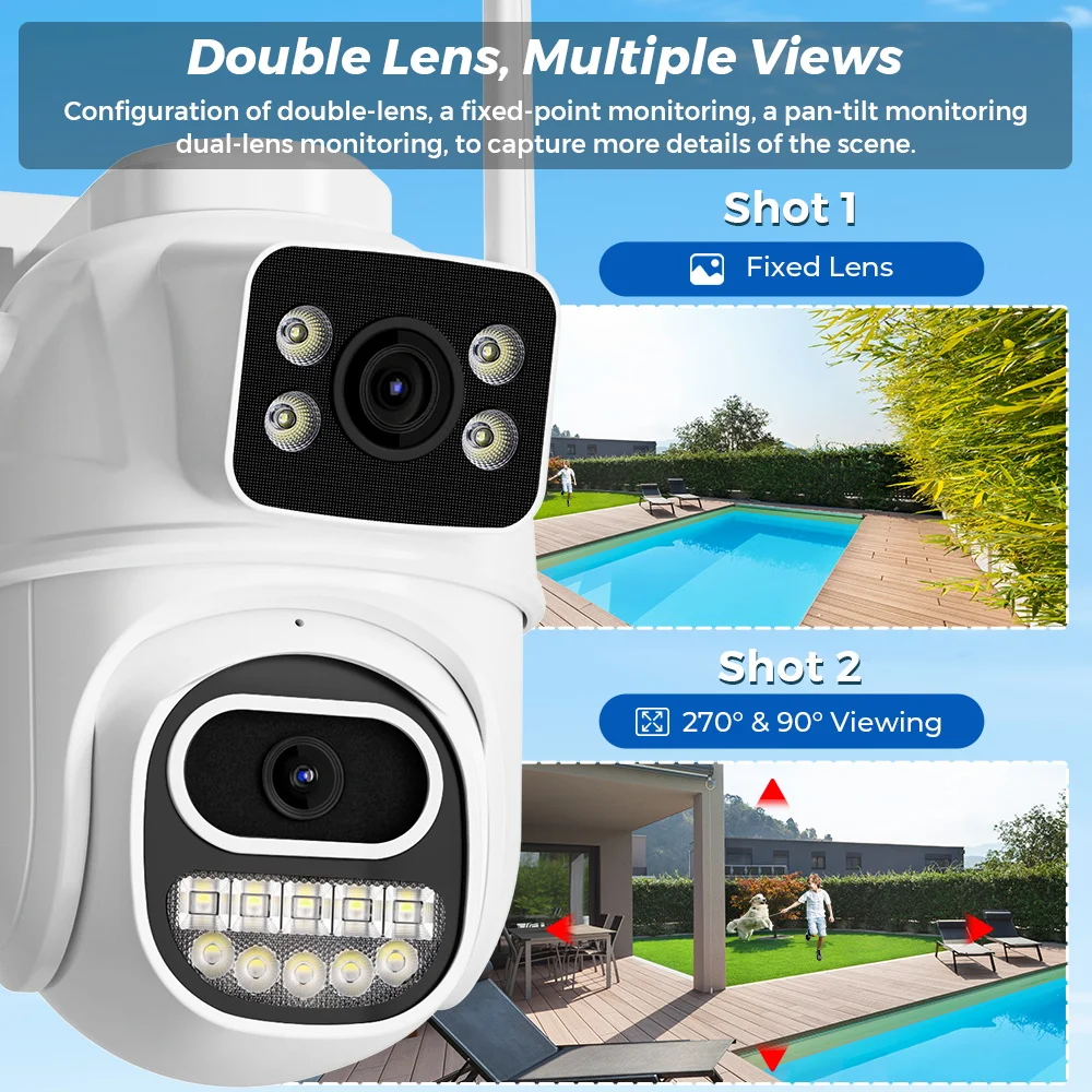 Kit Vidéosurveillance WiFi 6MP 3K 8CH NVR Caméra IP Audio – Image 2