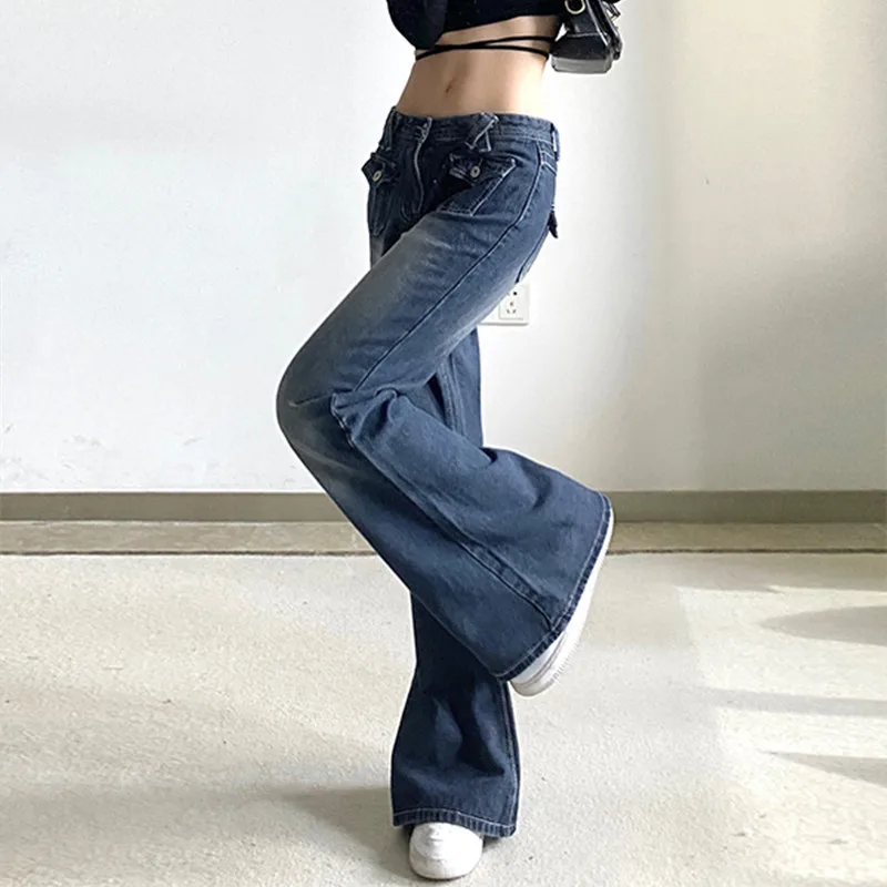 rock revival jeans Low Waist Denim Jeans women Vintage Cute Chic Straight Pants wide leg jwans woman Streetwear Harajuku Grunge Clothes Trousers patchwork jeans