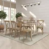 Bardstown Bistro Style Wooden Dining Chair - Medium Natural White Grain - High X-Back 4