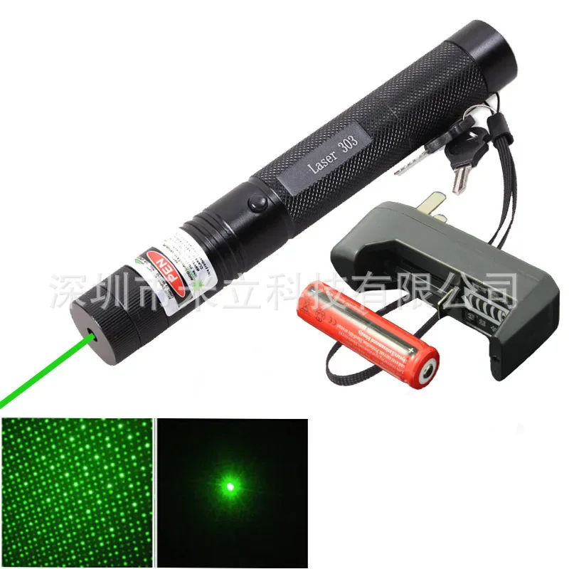 

Factory Stock Laser303 Laser Flashlight, Green Light, Full Sky Star Laser Light, Sales Building Electronic Teaching Whip, Laser