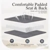 Patio Dining Set Pieces, Patio Dining Swivel Chairs Padded with 1 Umbrella Table, Outdoor Table and Chair for Lawn Garden 2