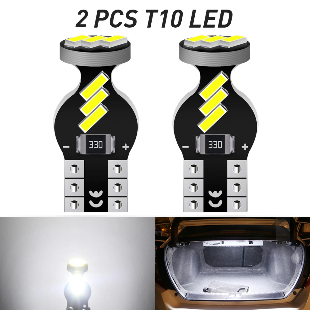 W5W T10 LED CANBUS 12V 5W Car Interior Side Light 194 4014 SMD Auto For  volvo v40 audi a6 c5 vw touran renault megane 4 opel zaf