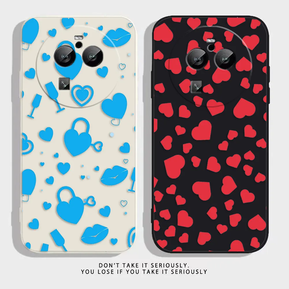 

Simple Love Heart Phone Case For OPPO FIND X5 X6 X3 X2 REALME 5 6 7 X7 X50 RENO ACE 2 4G 5G PRO Silione Case Funda Shell Capa