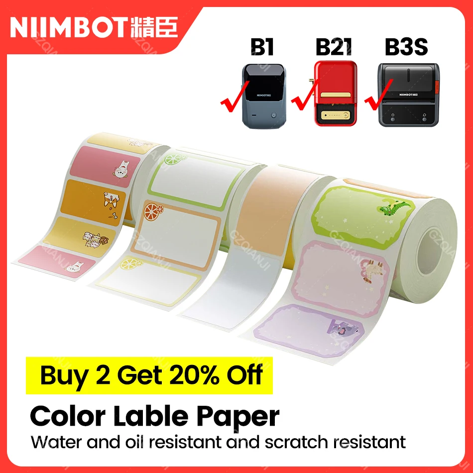 Label Printer Paper Roll Sticker Niimbot Label Printer Paper B21