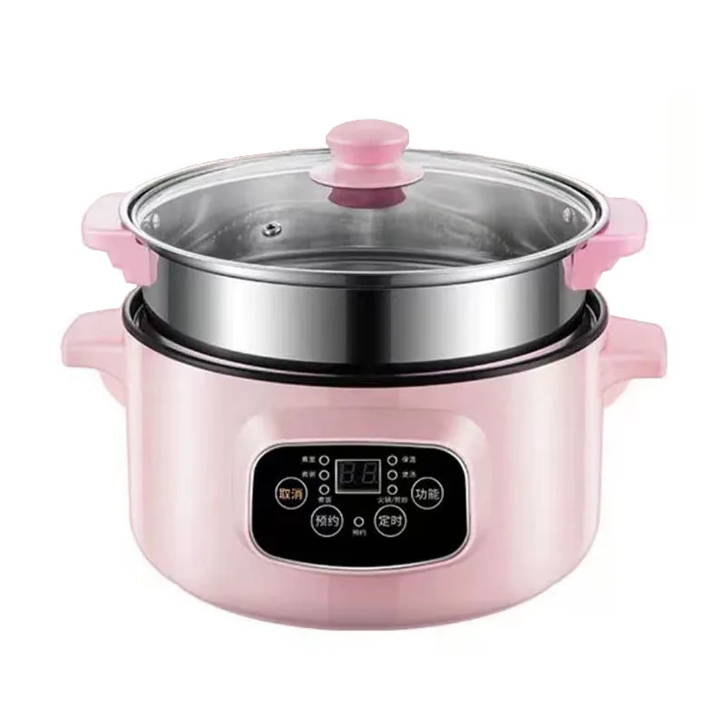 220V 110v Multifunctional Electric Cooker Heating Pan Electric Cooking Pot Machine Hotpot Noodles Eggs Soup Steamer rice cooker m2ee induction cooker coil cooking component heating 2000w 220v universal panel coppe