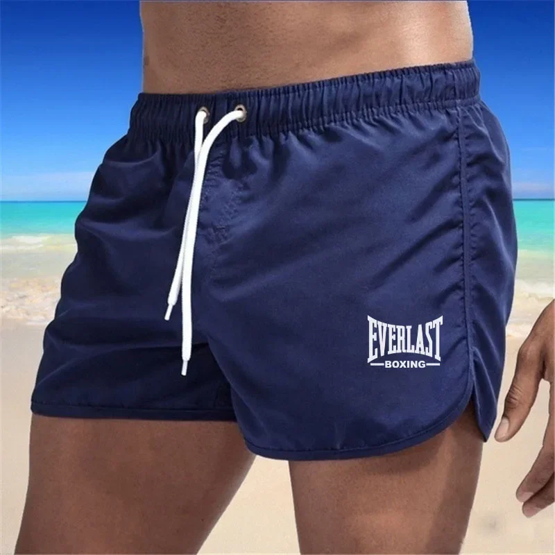Men's Summer Gym Workout Running Shorts Breathable mesh quick drying Surf Beach Elastic waist tethered shorts S-4XL 5