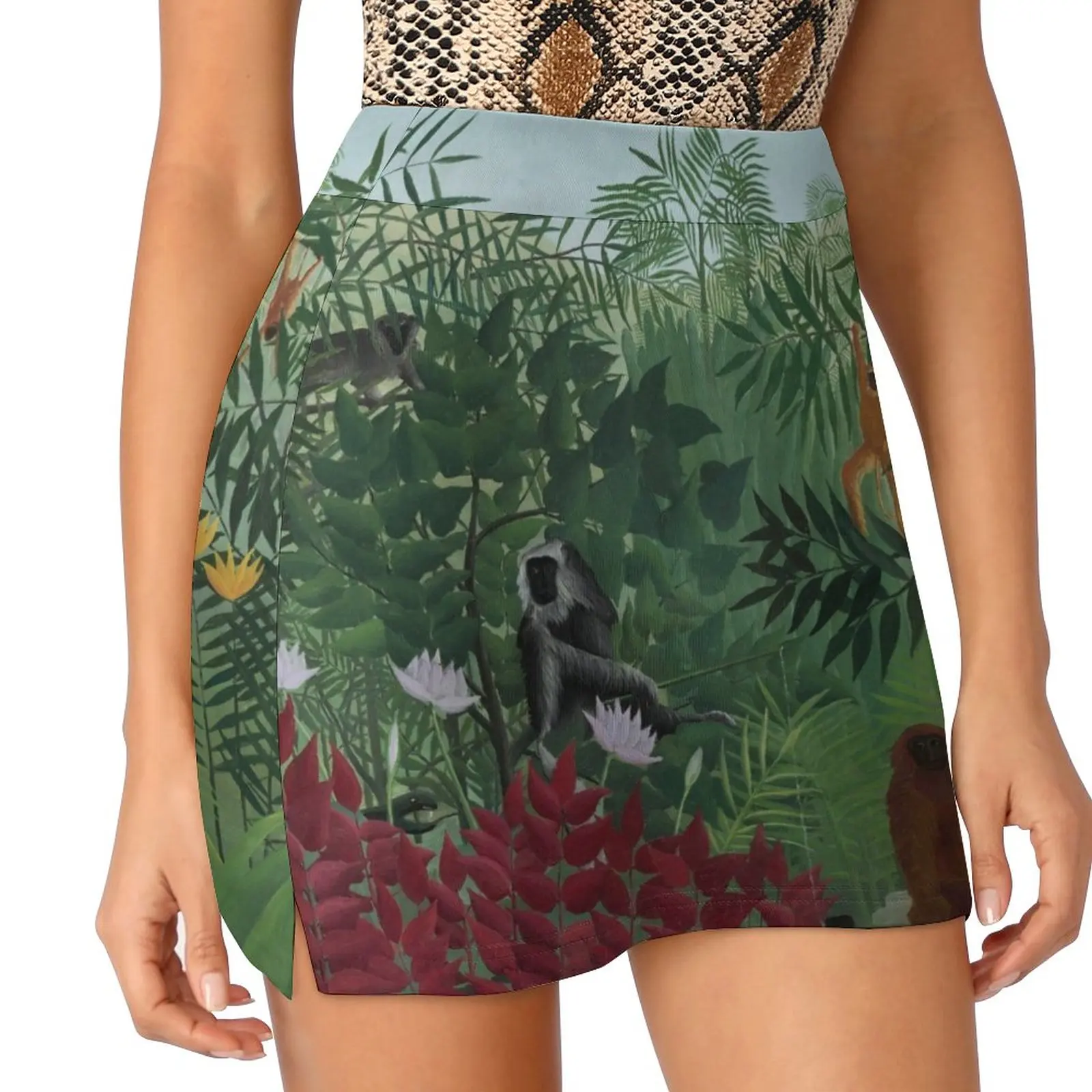 

Henri Rousseau - Tropical Forest With Monkeys Light proof trouser skirt women's clothing korea stylish