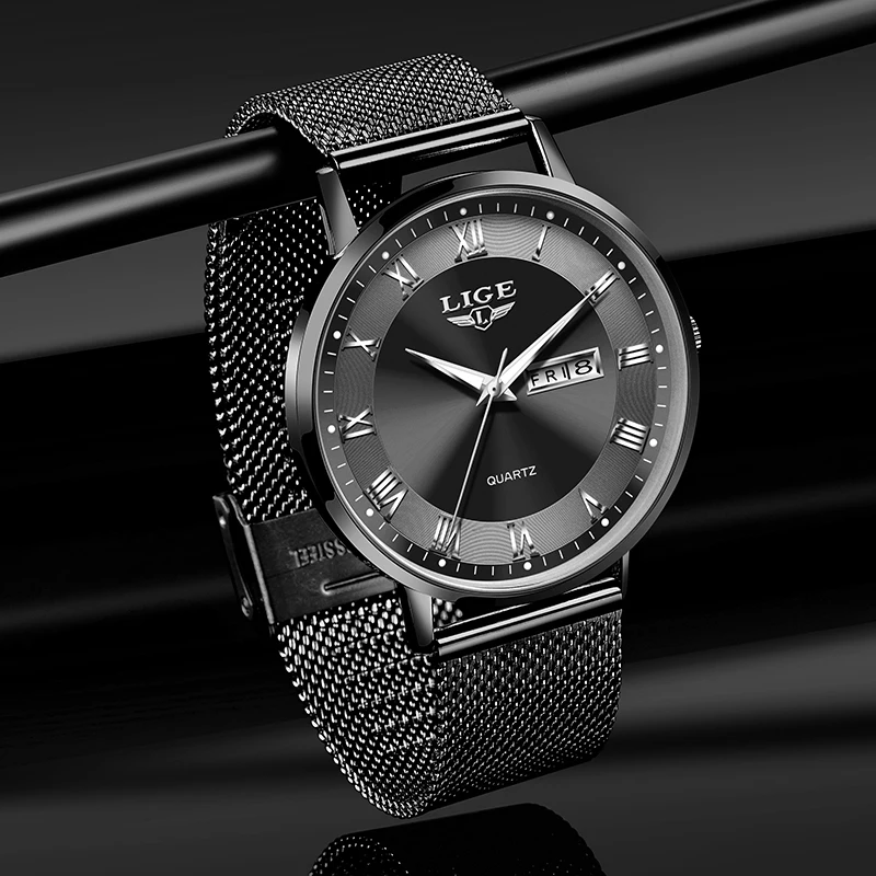 Elegant Rose Gold Ultra-Thin Mesh Quartz Women's Luminous Wristwatch