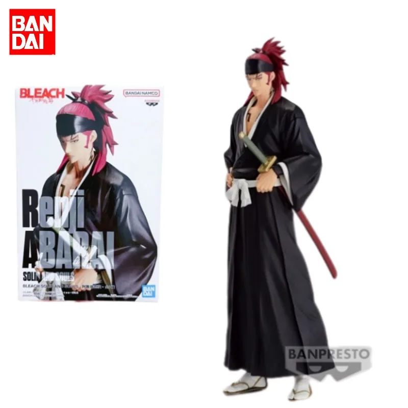 

Bandai Original BLEACH Anime Figure SOLID AND SOULS Abarai Renji Action Figure Toys For Kids Gift Collectible Model Ornaments