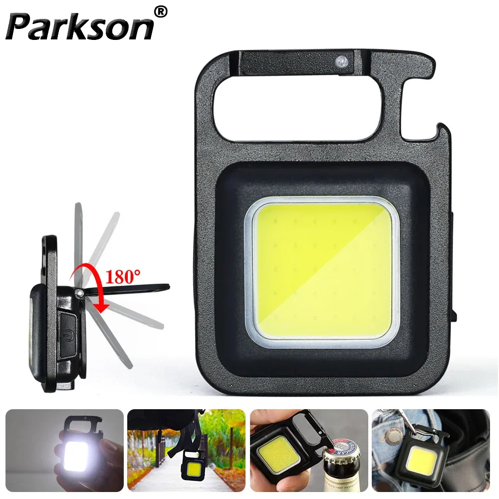 

Mini LED Flashlight Waterproof Outdoor Emergency Lighting USB Rechargeable Torches Fishing Multifunction Portable Keychain Lamp