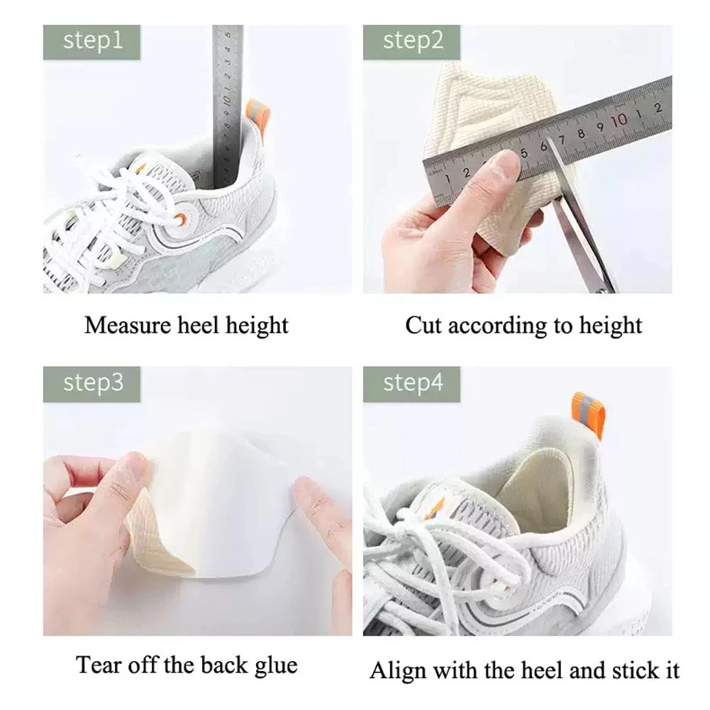Shoe Insoles 2pc Insole Anti-abrasion Heel Pad Protector Adjustable Size Heel Patch Insert Back Patch Sneakers