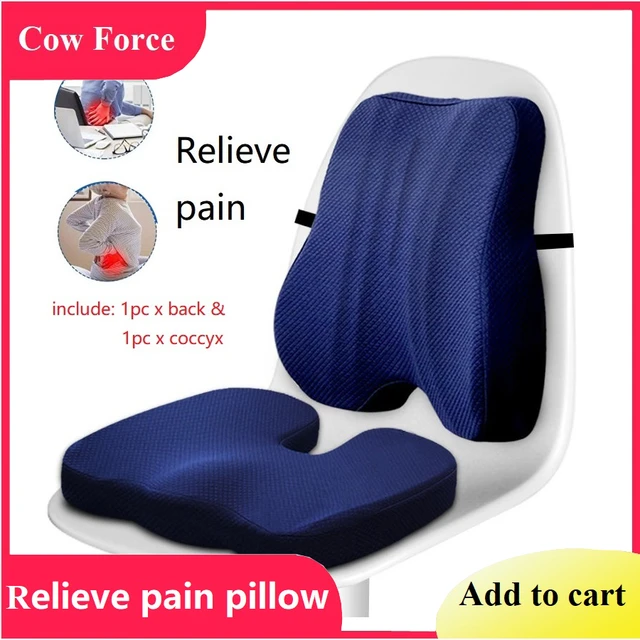 Lumbar Support Pillow Car Lumbar Pillow Lower Back Pain Relief Memory Foam Back  Cushion Chair Ergonomic Orthopedic Back Rest - AliExpress