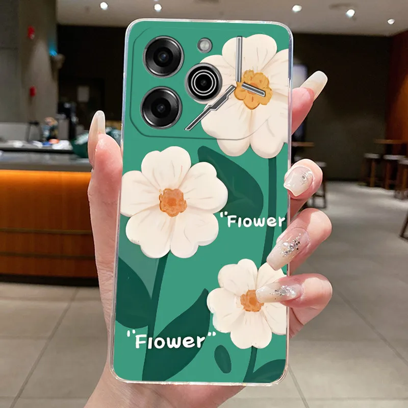 Luxury Butterfly Flowers Transparent Soft TPU Phone Case