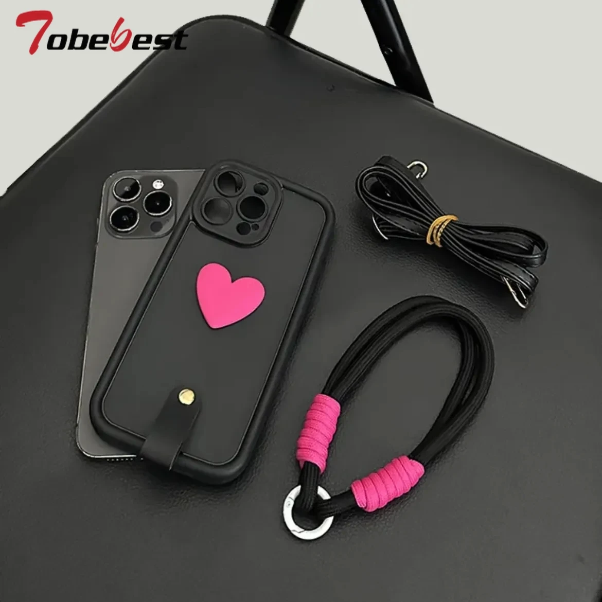 Silicone Crossbody Lanyard Wrist Strap Phone Case with Enhanced Protection