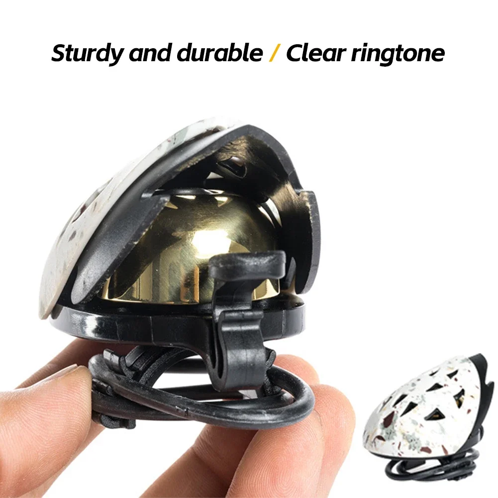 1Pc Bicycle Bell Helmet-Shaped MTB Horn Ring Safety Sound Alarm Handlerbar Cycling Warning Alarm Children Bike Accessories