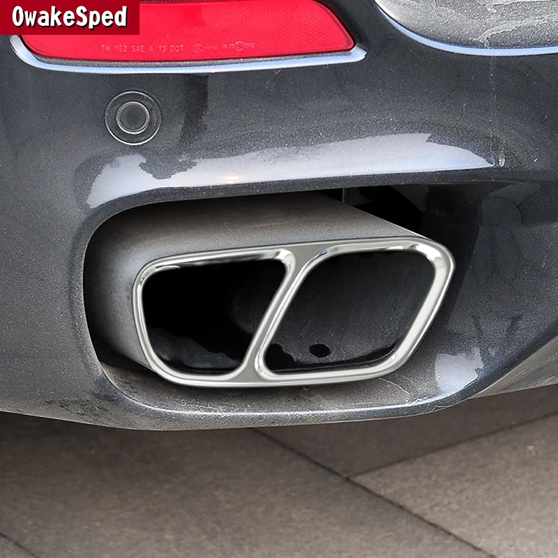 

Car Exhaust Pipe Cover Trim Tail Throat Outlet Decoration Stickers For BMW X5 F15 X6 F16 2015-2018 Exterior Accessories Styling