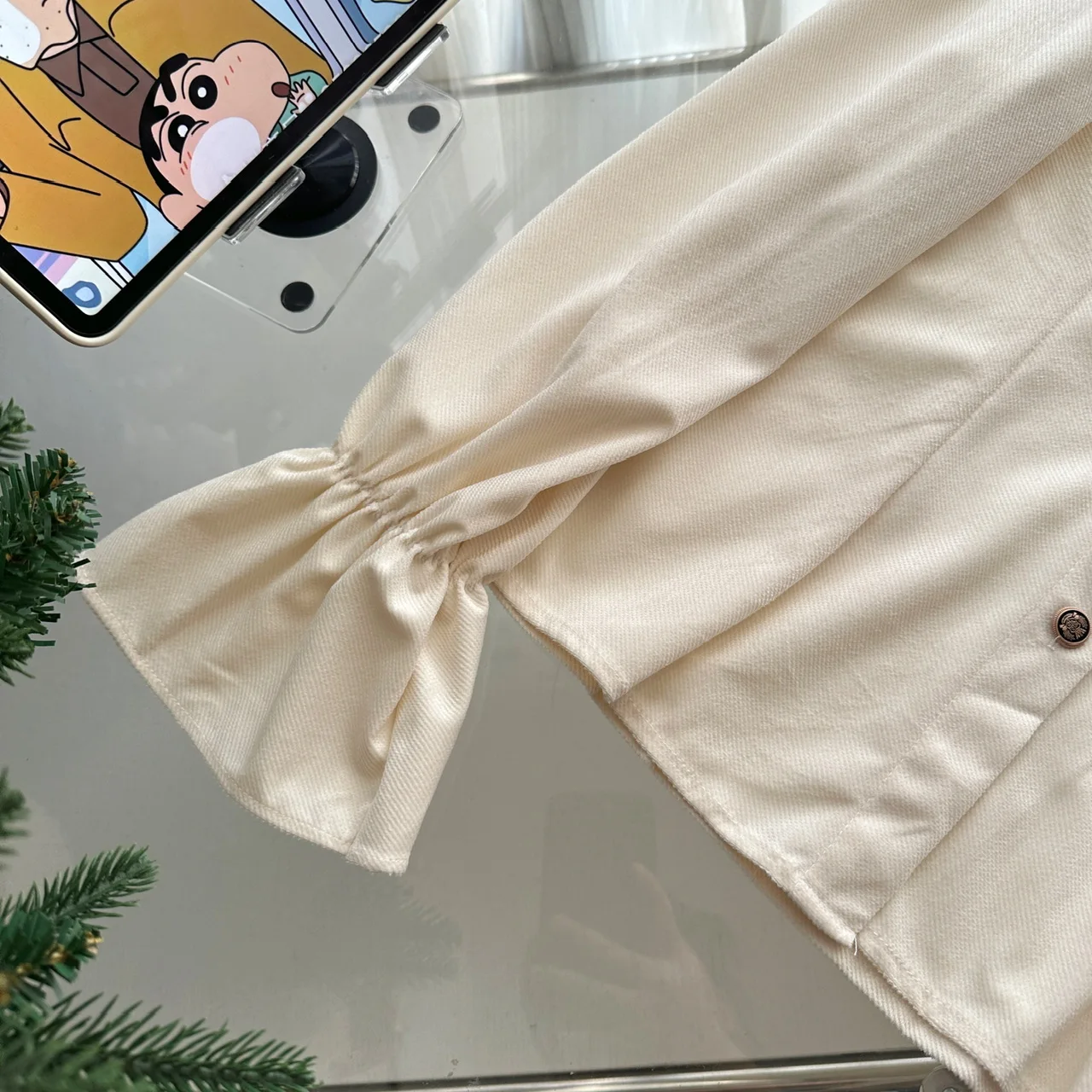 French Vintage Two-piece Dress Set Women Flare Sleeve Shirt Red Plaid Strap Dress A-line Autumn Winter New Christmas Party Dress